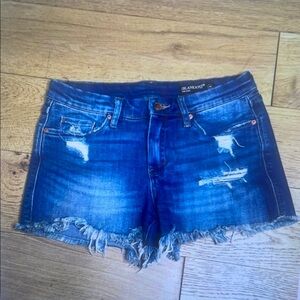 Blank NYC Women's Distressed Blue Denim Shorts